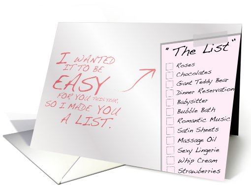 Valentine's Day Checklist card (556088)