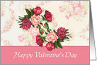 Pink Roses Valentine’s Day Card