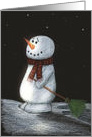 Snowman In Remembrance Christmas Card