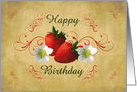 Strawberries Birthday card