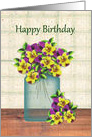 Country Violas Birthday card