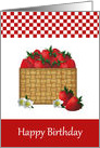 Basket Of Strawberries Birthday card