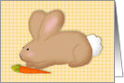 Bunny With Carrot Easter card