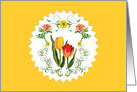 Fancy Tulips Birthday card
