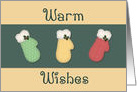 Warm Wishes Country Mittens Business Christmas card