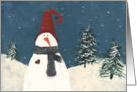 Country Snowman Christmas card