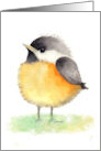 Watercolor Chickadee Birthday card