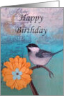 Black-Capped Chickadee Birthday card