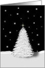 White Christmas Tree card