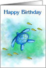 Sea Turtle Birthday card