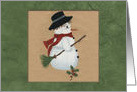 Country Snowman Christmas card