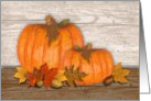 Fall Pumpkins Thanksgiving Card