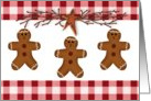 Gingerbread Men Christmas Card