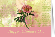 Dog Rose Valentine’s Day Card