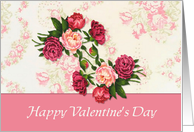 Pink Roses Valentine’s Day Card