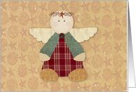 Country Angel Christmas card