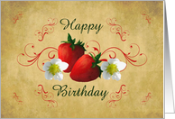Strawberries Birthday card