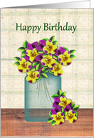 Country Violas Birthday card
