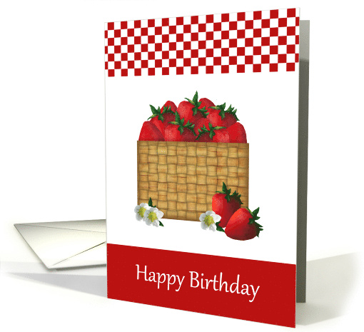 Basket Of Strawberries Birthday card (1465518)