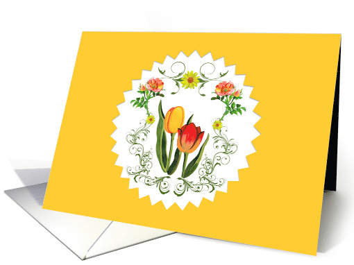 Fancy Tulips Birthday card (1465650)