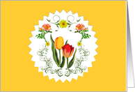 Fancy Tulips Birthday card