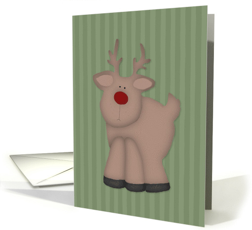 Country Reindeer Primitive Art Christmas card (1487254)