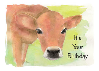 Funny Watercolor Cow...