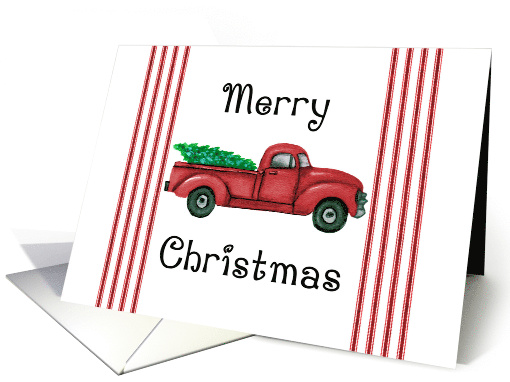Vintage Red Truck Christmas card (1584998)