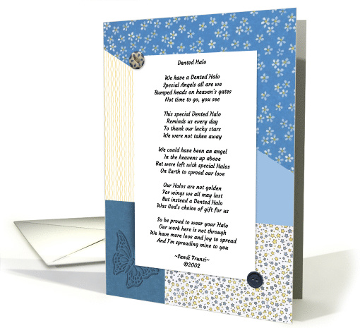 Dented Halo Poem Get Well After Brain Surgery card (1585006)