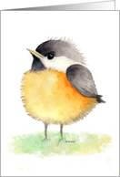 Watercolor Chickadee Birthday card