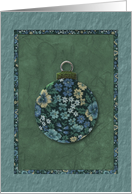Calico Ornament Christmas card