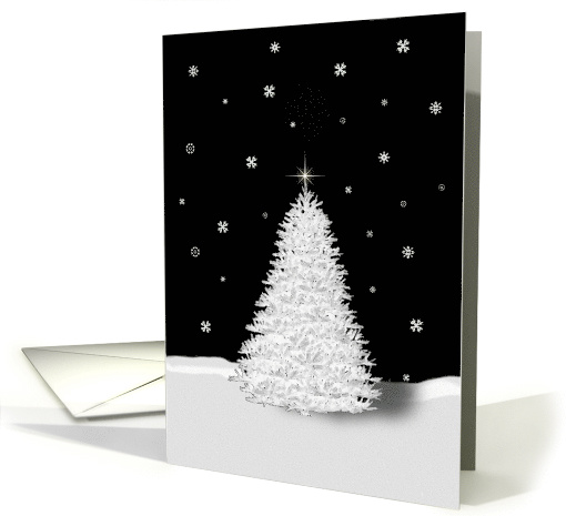 White Christmas Tree card (282443)