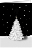White Christmas Tree card