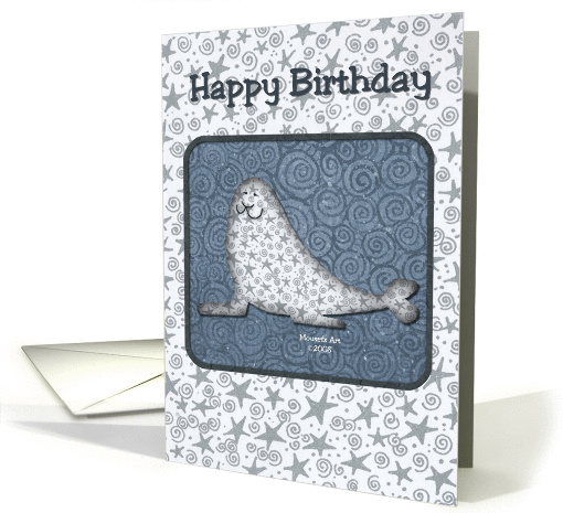 Seal Birthday card (285282)