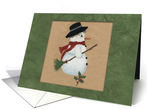 Country Snowman Christmas card (301332)