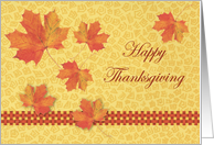 Fall Leaves Thanksgiving Card