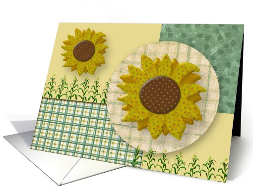 Country Sunflowers Thanksgiving card (499639)