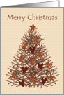 Primitive Christmas Tree Card