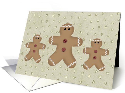 Gingerbread Men Christmas card (526821)