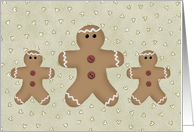 Gingerbread Men Christmas Card