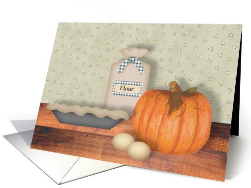 Pumpkin Pie Thanksgiving card (703837)