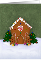 Business Gingerbread House Christmas card