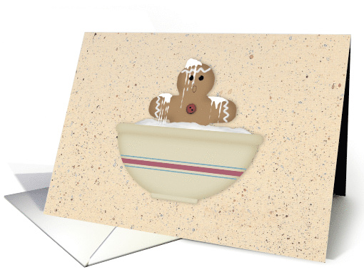 Messy Gingerbread Man Christmas card (703853)