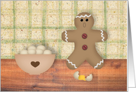 Cute Gingerbread Man Christmas card