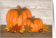 Fall Pumpkins Thanksgiving Card
