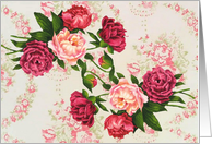 Vintage Roses Birthday Card