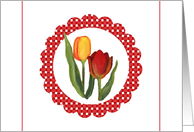 Watercolor Tulips Birthday Card
