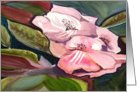 pink watercolor floral card