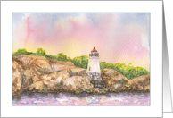 Castlerock LIghthouse scene card