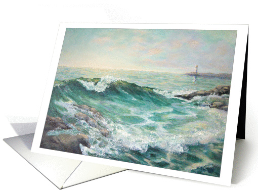 Wave and Lighthouse card (883766)